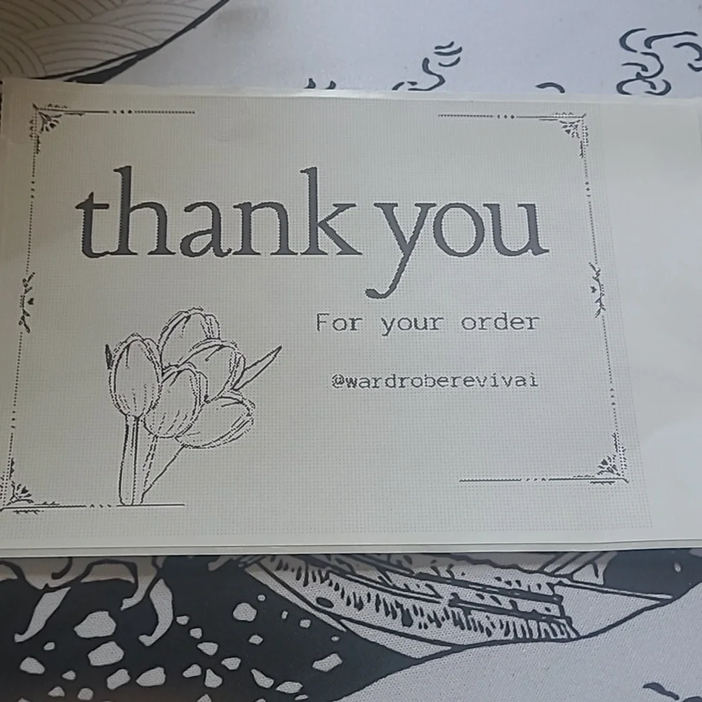 50 Custom 4x6 Floral Border Thank You Notes Labels